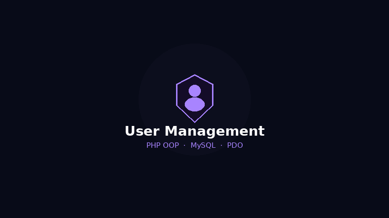 User Management System interface